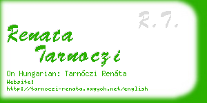 renata tarnoczi business card