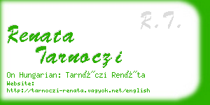 renata tarnoczi business card